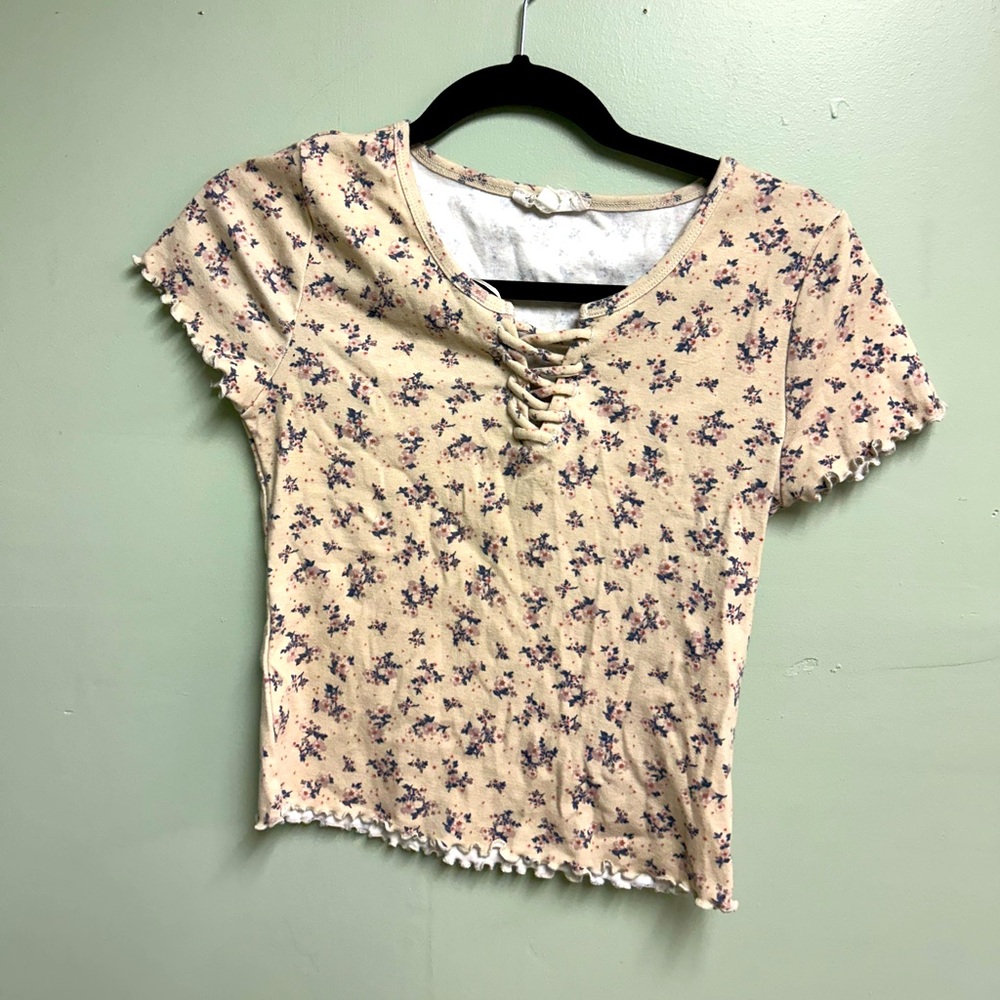 Pink Rose Floral Tee